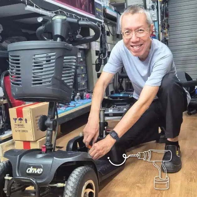 Silver Streak Photo-186 Silver Streak - Retired Engineer Provides Personal Mobility Aids Repair Services For Seniors in Singapore – Often For Free